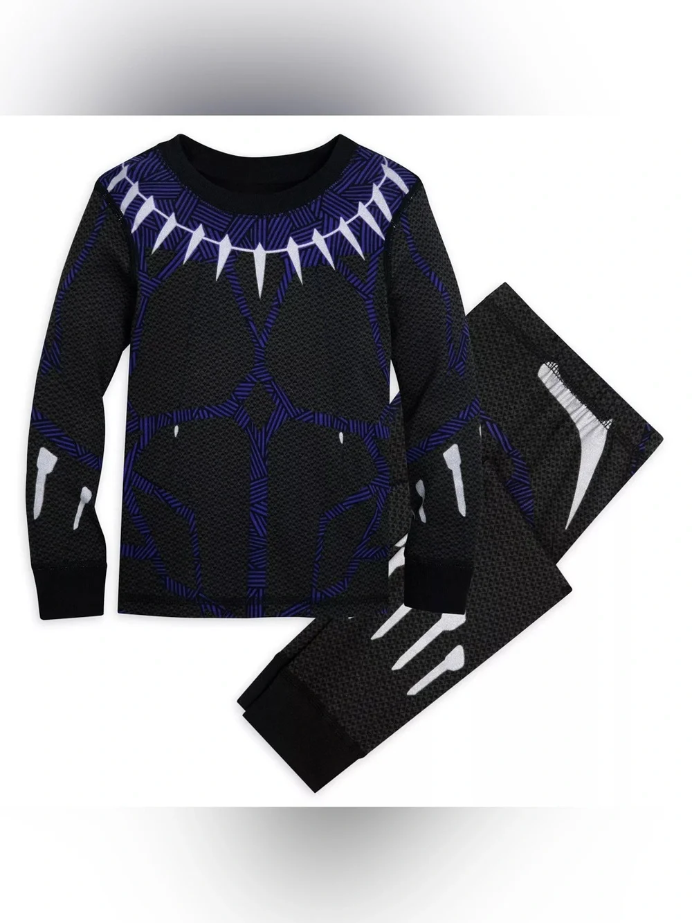 DISNEY MARVEL Black Panther Costume PJ Pajama Set, toddler boy size 2T LIKE NEW